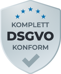 DSGVO-Steel-komplett Komplett DSGVO-konform Badge