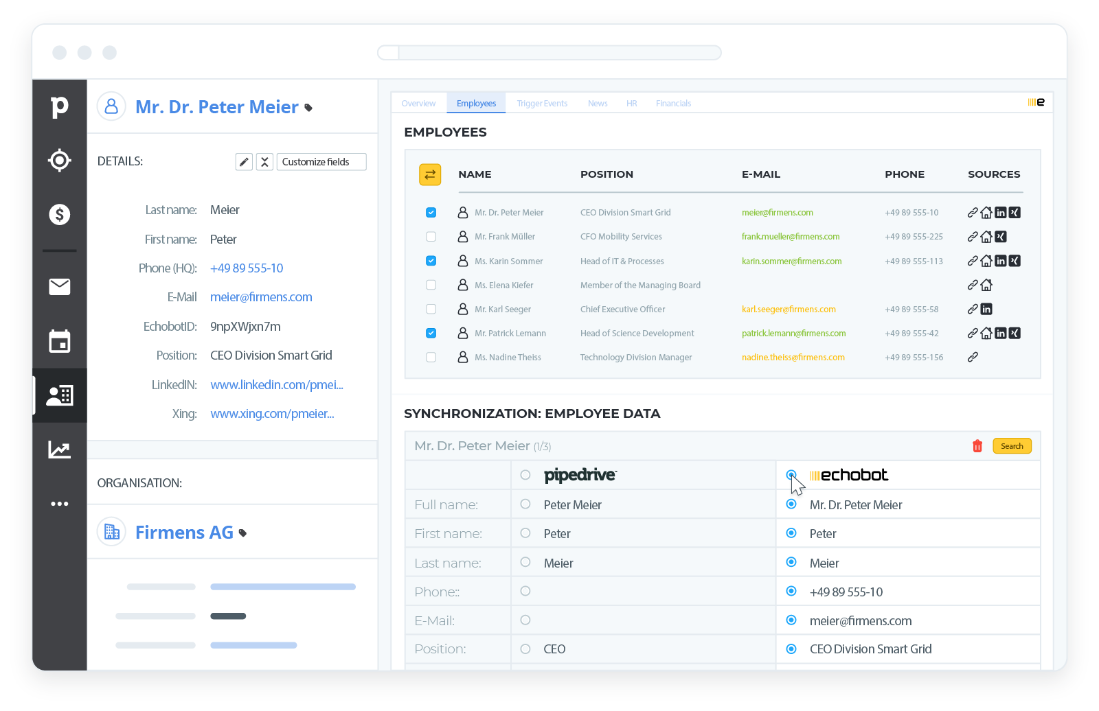 DSGVO-konforme Mitarbeiterdaten direkt im Pipedrive CRM DSGVO-konforme Mitarbeiterdaten direkt im Pipedrive CRM