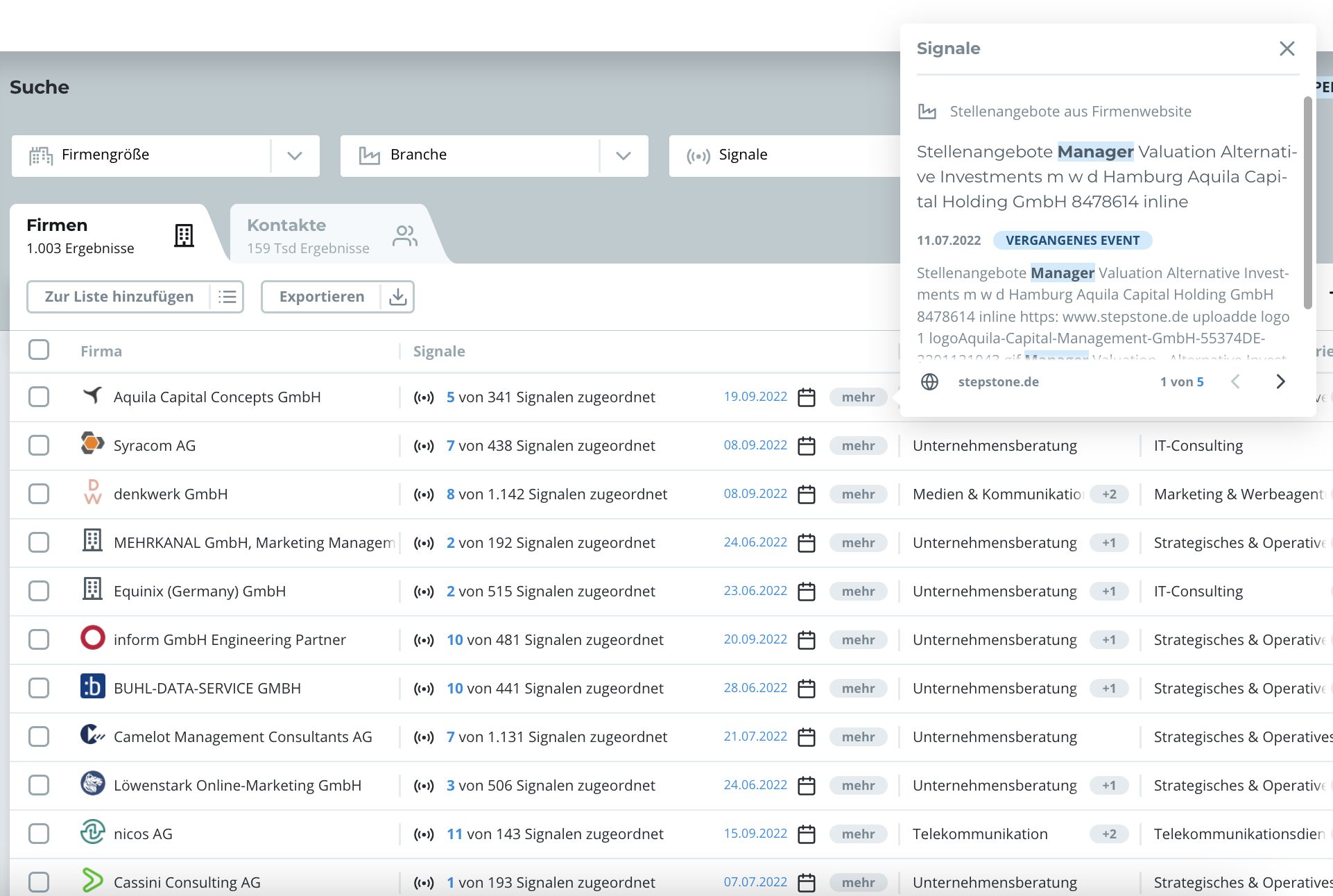 Stellenangebote Signal Stellenangebote Signal