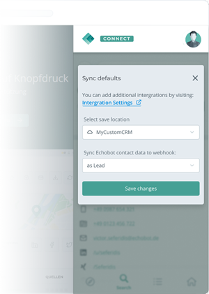 Einfache Anbindung an Dein CRM Einfache Anbindung an Dein CRM