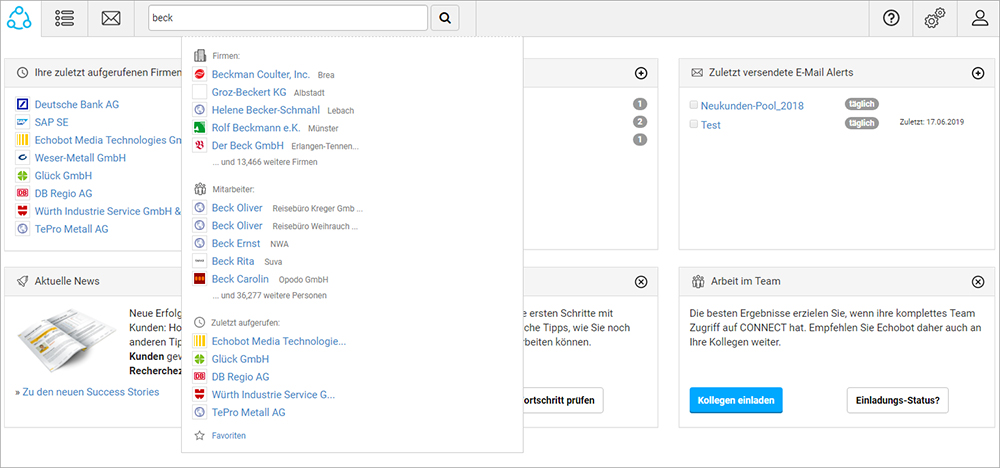 Dashboard CONNECT 2.0